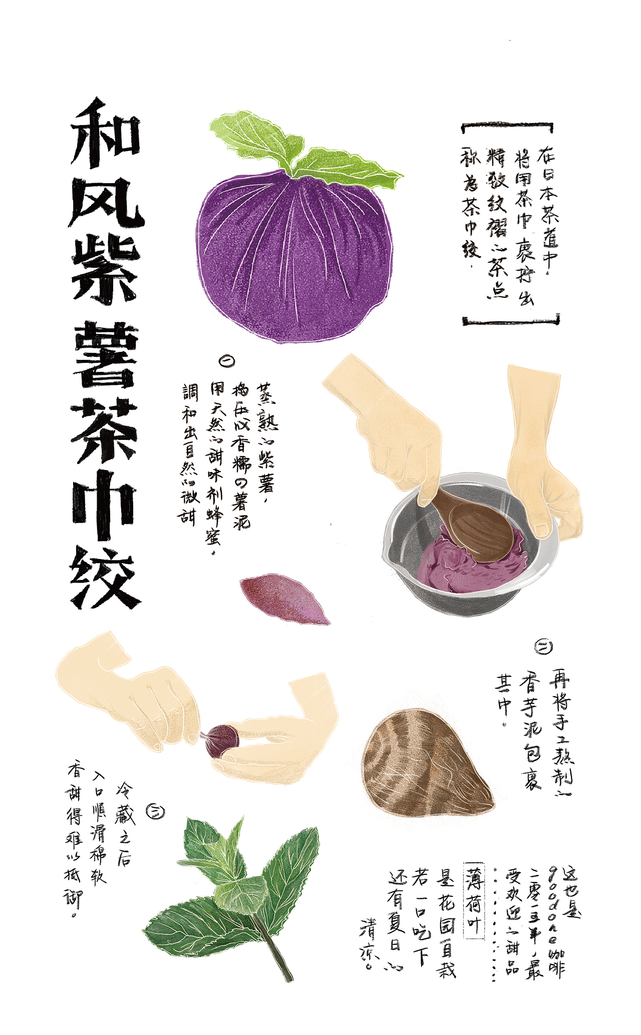 goodone时光花园台卡插画设计