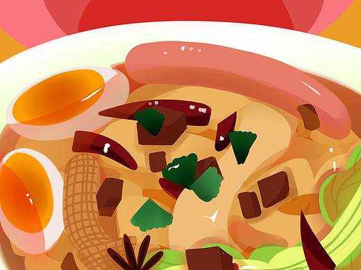 减肥的诱惑之想吃板面（个人主页-ZMzExMzIxMjg=） - 创作习作 - 站酷设计师两把栗子原创素材 - 站酷ZCOOL