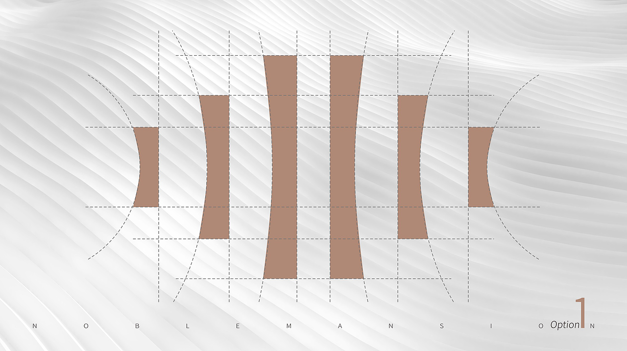 地产提案LOGO标志VI主形象围墙户外黑金C4D立体质感