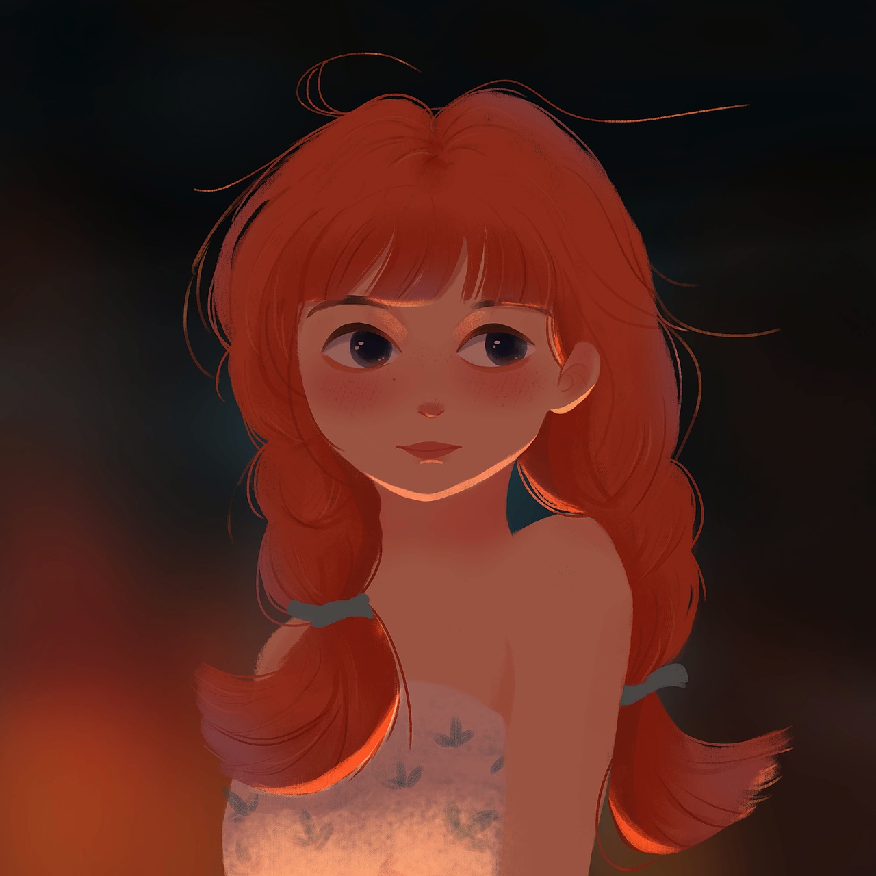 发光的小女孩儿