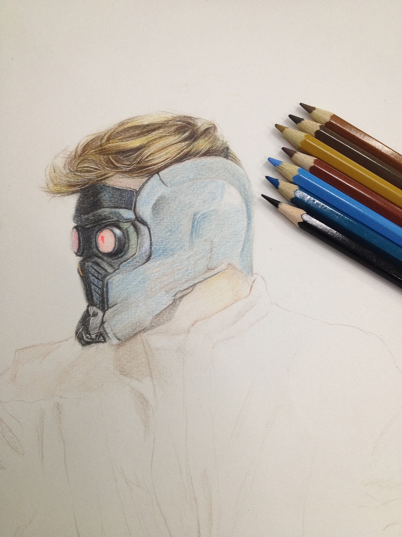 手绘银河护卫队星爵过程