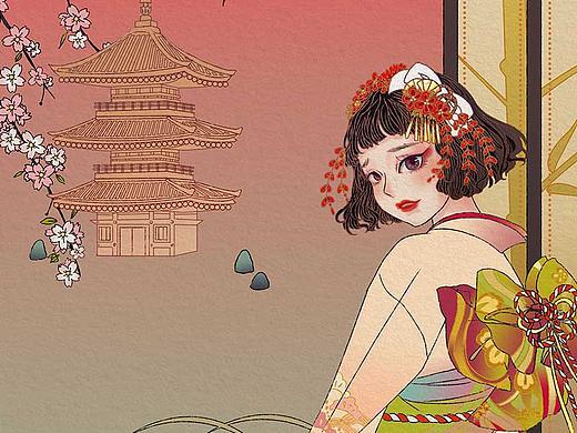 《光时纪》插画系列 -和服（个人主页-ZMzA0ODI2MzI=） - 创作习作 - 站酷设计师SharkHunter原创素材 - 站酷ZCOOL