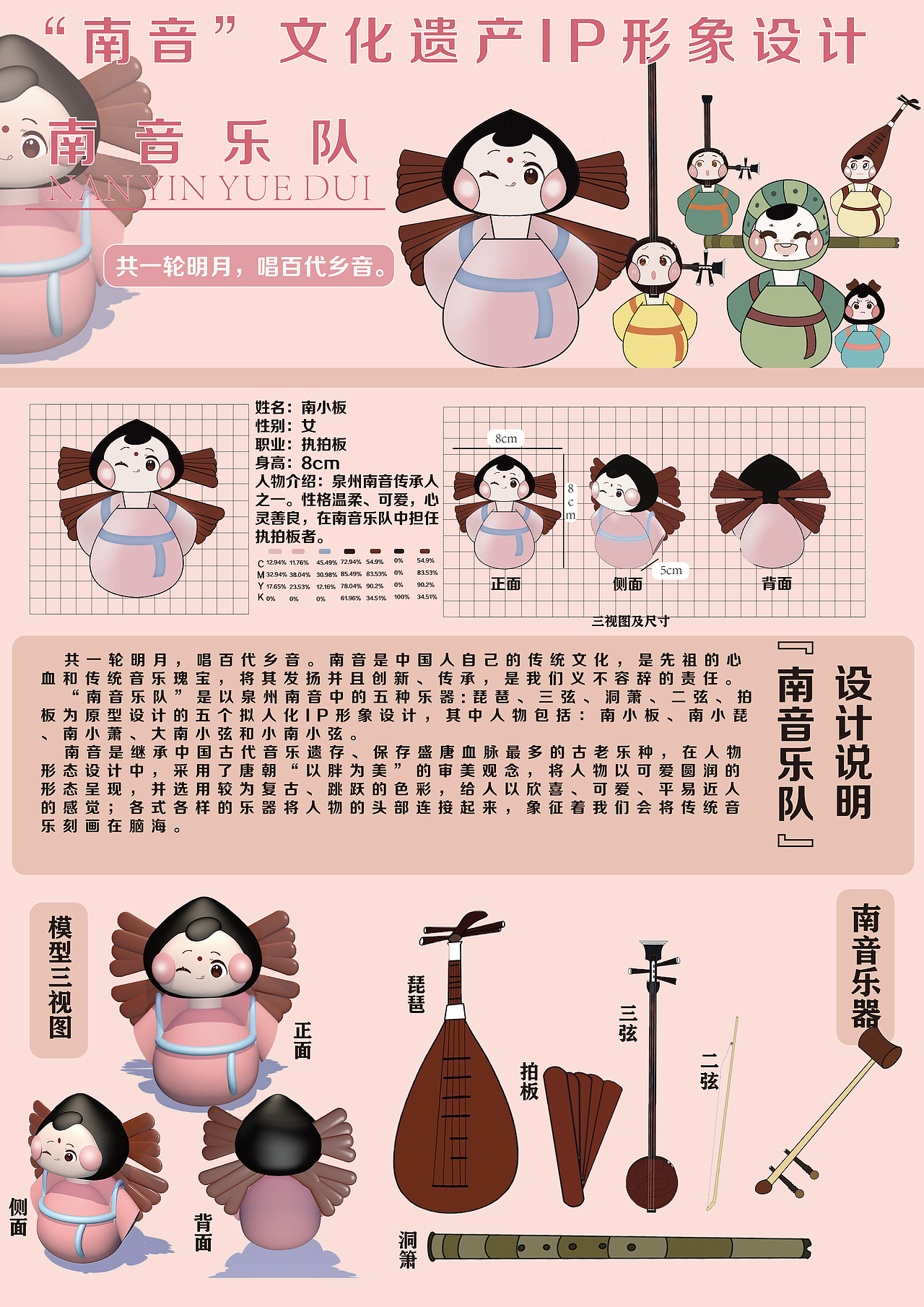 “南音”文化遺產(chǎn)IP形象設(shè)計(jì)—南音樂隊(duì)（圖ZMzA5ODA4NjA4） - IP形象 - 站酷設(shè)計(jì)師小橘子在畫畫原創(chuàng)素材 - 站酷ZCOOL