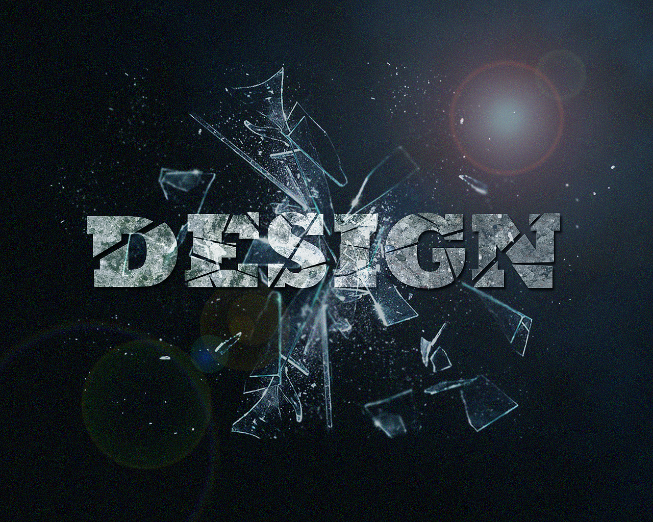 玻璃碎片海报临摹练习