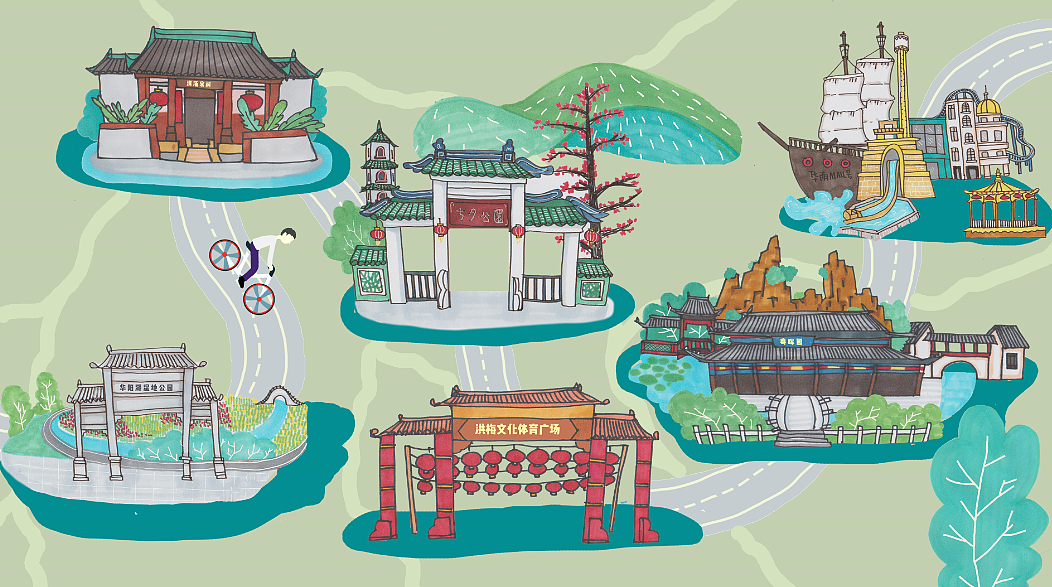 东莞手绘地图（图ZNzM0OTYzNjQ=） - 商业插画 - 站酷设计师弟子先生原创素材 - 站酷ZCOOL