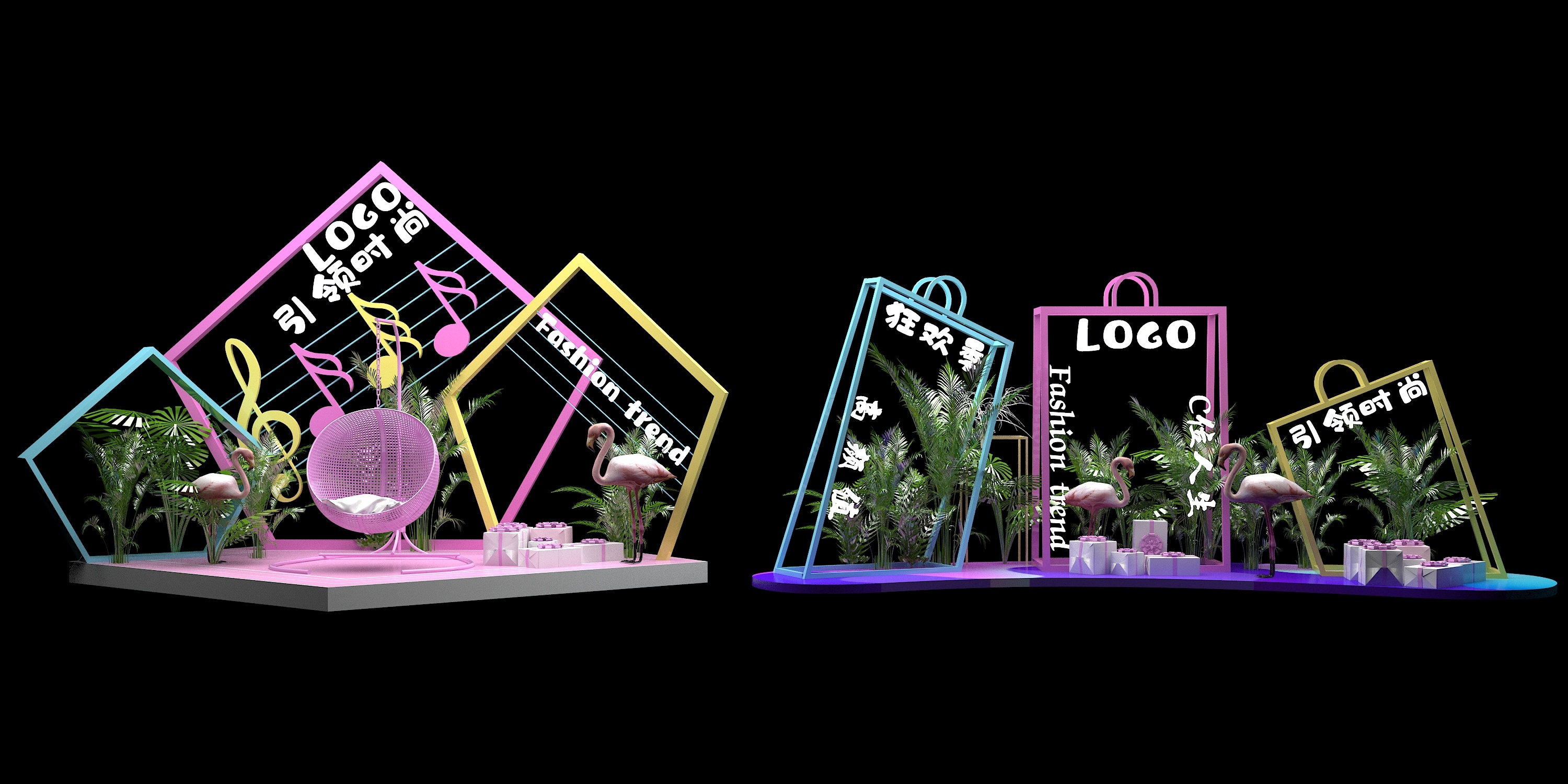 春季美陈,视觉装置美陈|空间|景观设计|悟兴视界 - 原创作品 - 站酷