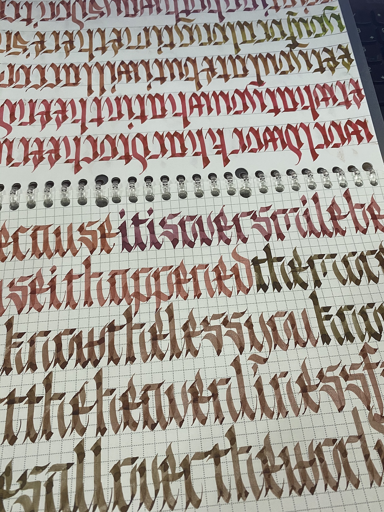 手写展示 gothic brushlettering