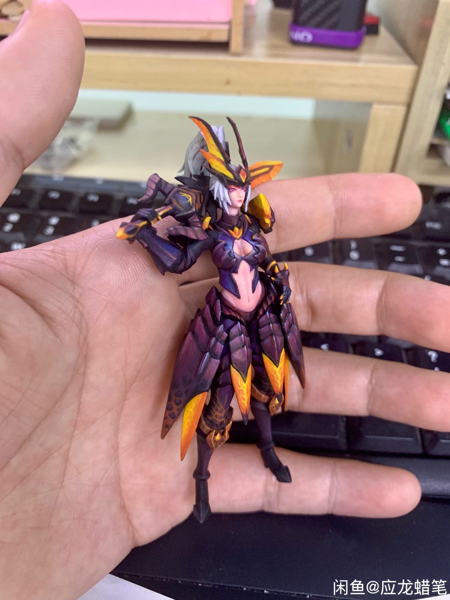 王者荣耀 花木兰 水晶猎龙者|手工艺|手办/模玩|应龙蜡笔 - 原创作品