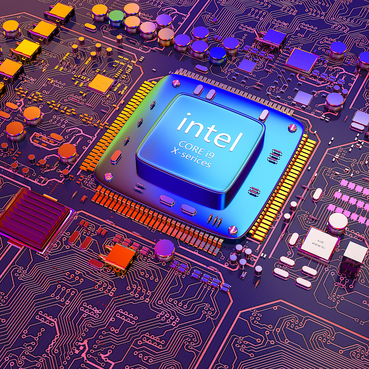 c4d蓝牙手机xin芯片渲染