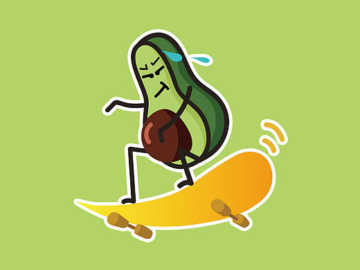 Avocado Emoticon（个人主页-ZMzU4MDkxODA=） - 网络表情 - 站酷设计师___Y___原创素材 - 站酷ZCOOL