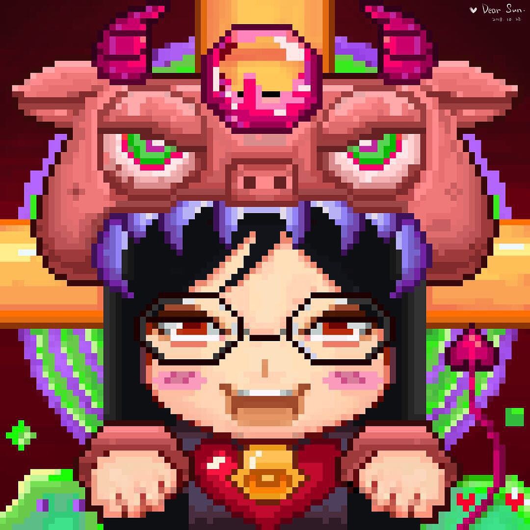 一组像素风头像( ･᷄ὢ･᷅ )（图ZMTQyNzgzNzMy） - 像素画 - 站酷设计师吃瓜群重白某某原创素材 - 站酷ZCOOL