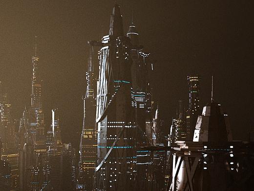 C4D创建未来城市—Octane