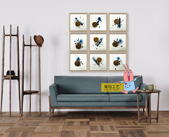 实物画；装饰画、效果图、国画、大堂挂画、饰品、摆件、软装配画、室内设计、整体软装、圆框（图ZNjg2ODExOTI=） - 工艺品设计 - 站酷设计师集恒工艺实物画原创素材 - 站酷ZCOOL