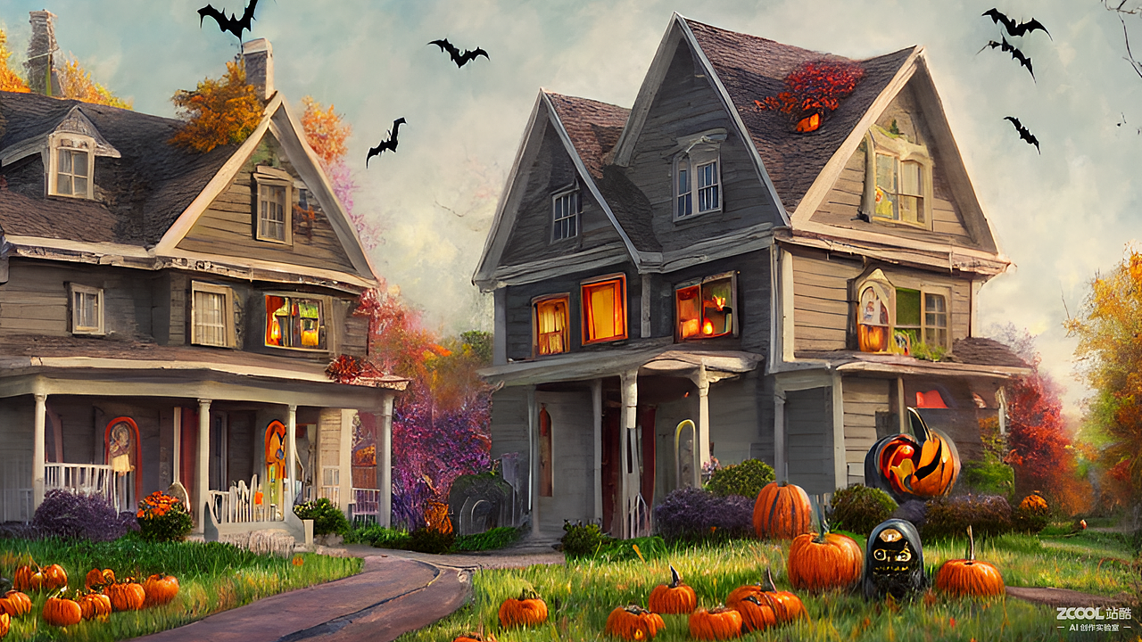 #AI创作实验室#万圣节糖果屋