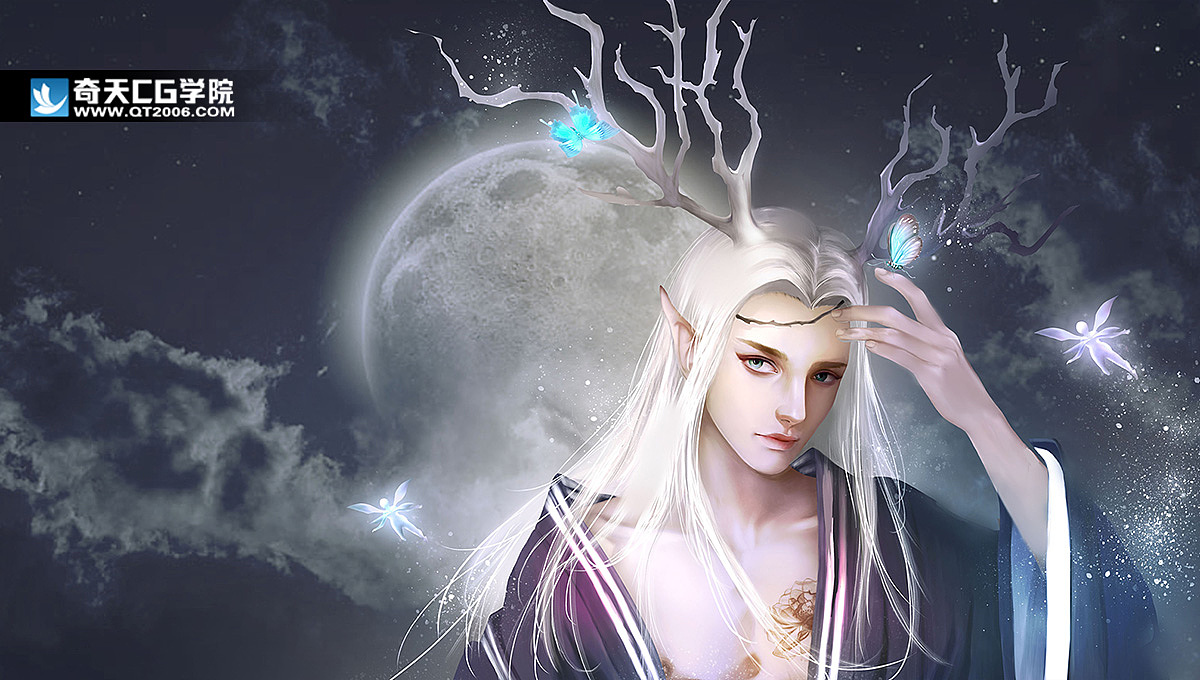 商业插画,奇幻插画,鹿人