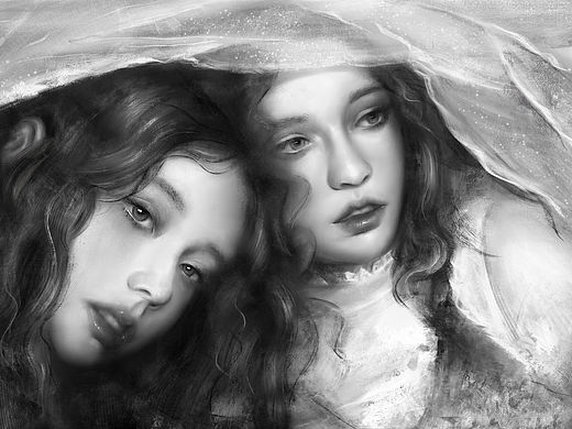 双人素描练习（个人主页-ZNjEwMzE4OTY=） - 创作习作 - 站酷设计师阿月姑娘啊原创素材 - 站酷ZCOOL