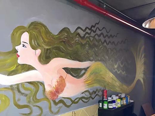 个人墙绘作品-深海美人鱼（个人主页-ZMzA2MzkyMDg=） - 新锐潮流插画 - 站酷设计师纯纯老师原创素材 - 站酷ZCOOL