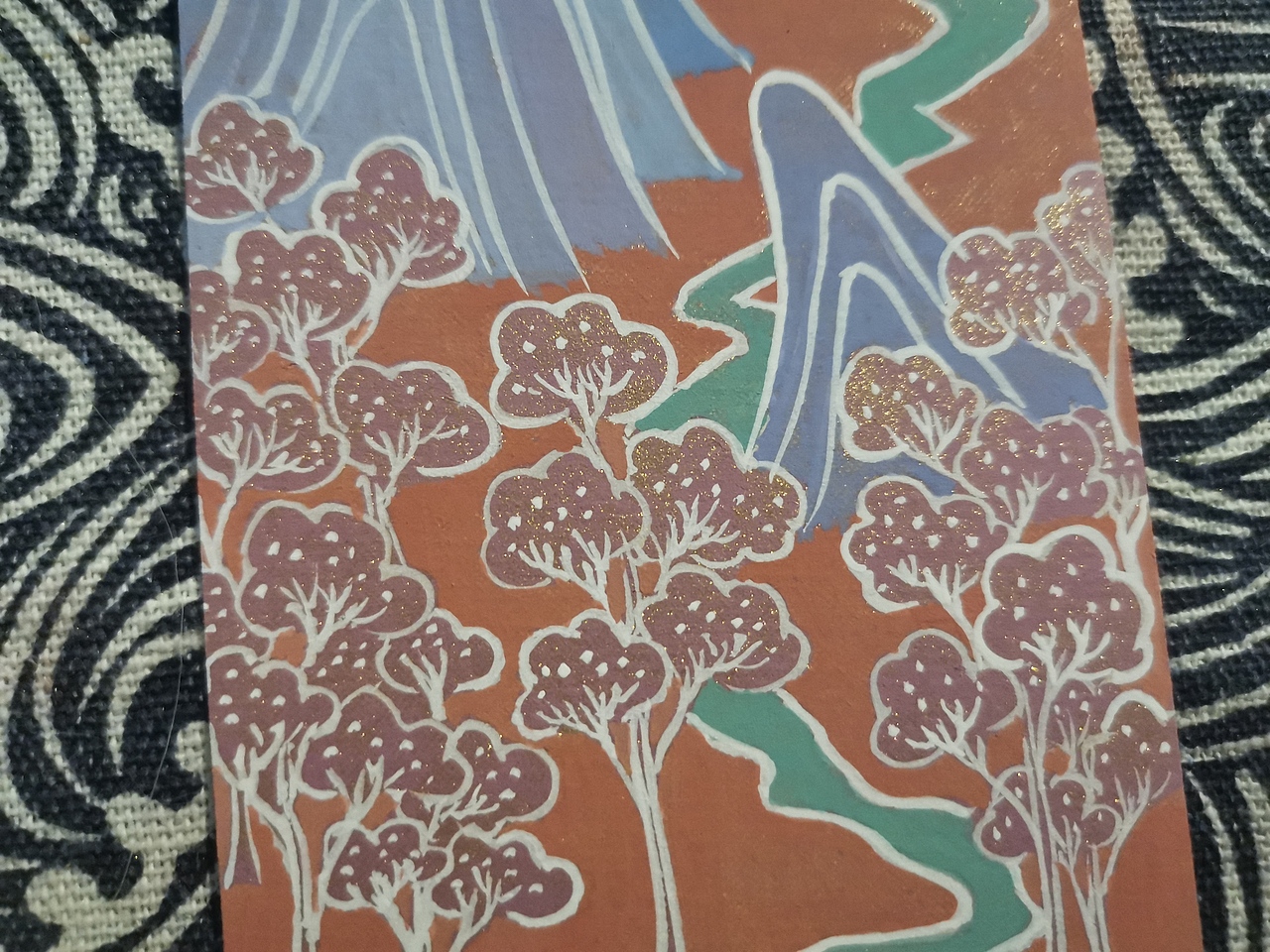 国画山水小书签