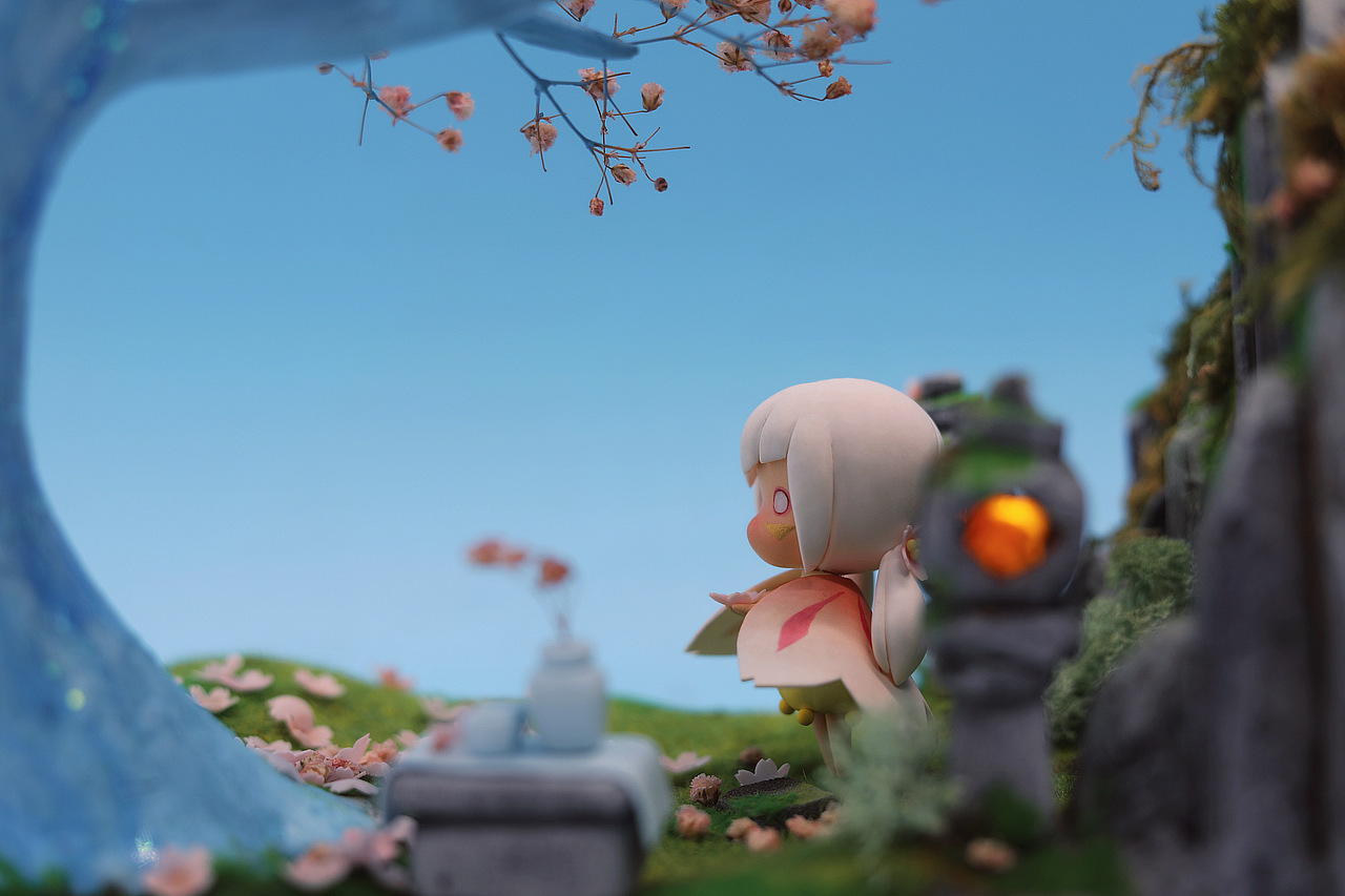 【粘土自制】花憩节，用秒速五厘米的方式打开光遇（图ZMjUxMzIwNTI0） - 手办/模玩 - 站酷设计师小鳄鱼cayman酱原创素材 - 站酷ZCOOL