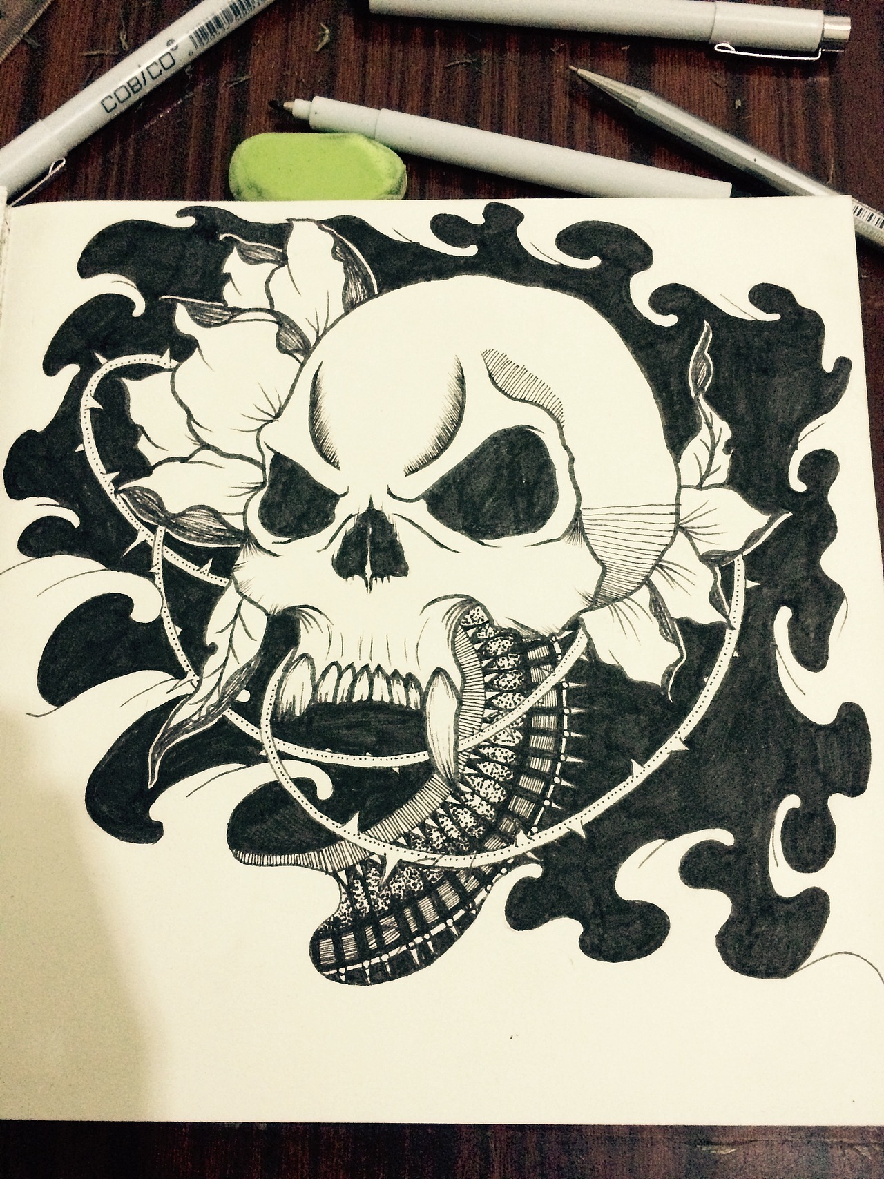 针管笔练习山海经异兽