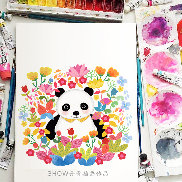 熊猫花园（图ZMjQ1NDA0MDIw） - 商业插画 - 站酷设计师show丹青原创素材 - 站酷ZCOOL