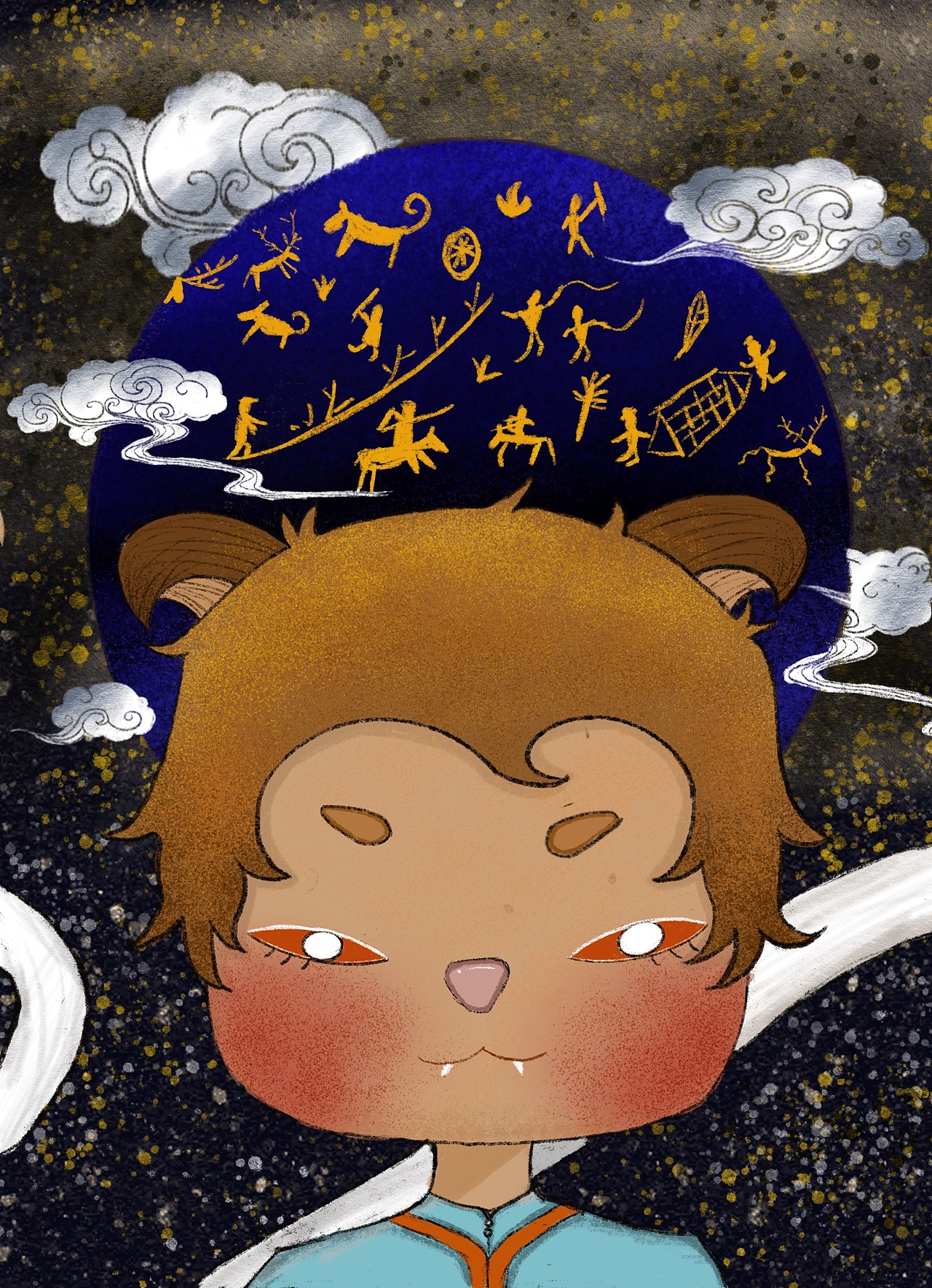 围鹿棋插画设计（图ZMjQyOTQ2NzA4） - 创作习作 - 站酷设计师什么都不会的歌儿原创素材 - 站酷ZCOOL