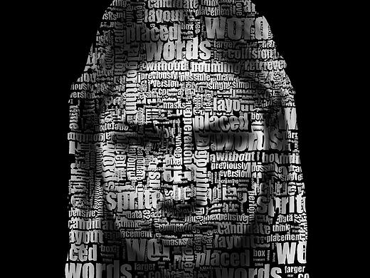 人物脸部字母覆盖练习