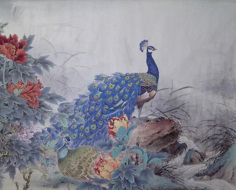 孔雀东南飞（图ZMTg1NjM4ODky） - 绘画 - 站酷设计师A倩baby原创素材 - 站酷ZCOOL