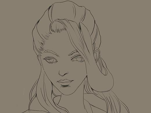 人物头像线稿（临摹）