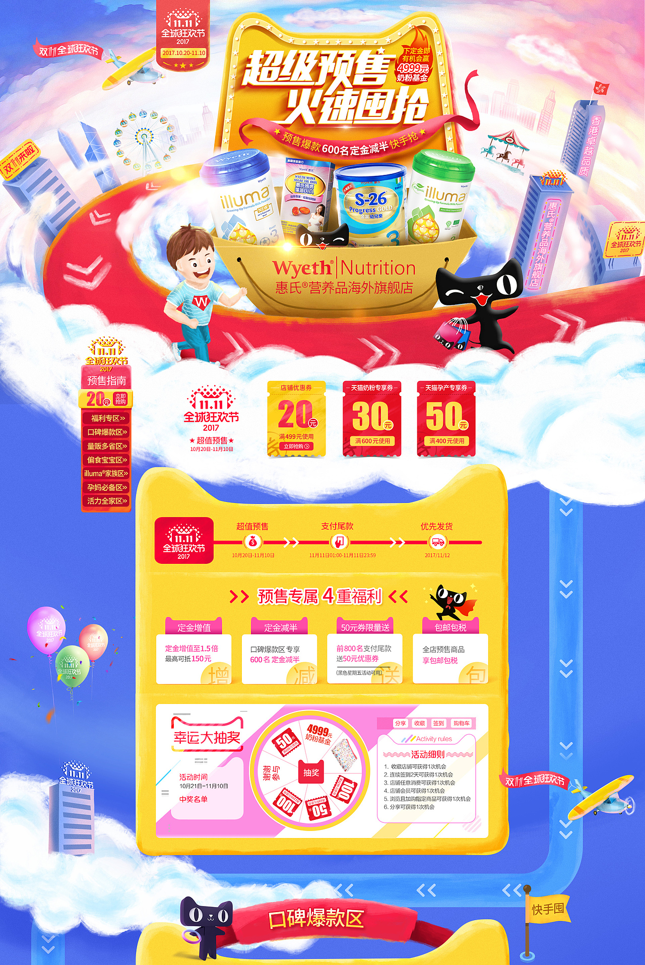 手绘双11页面