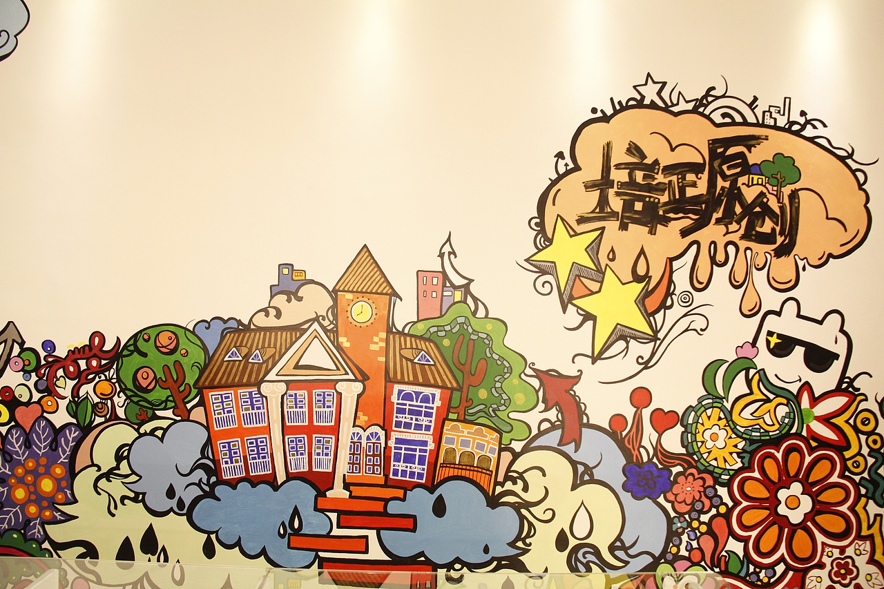 商业店铺涂鸦墙绘