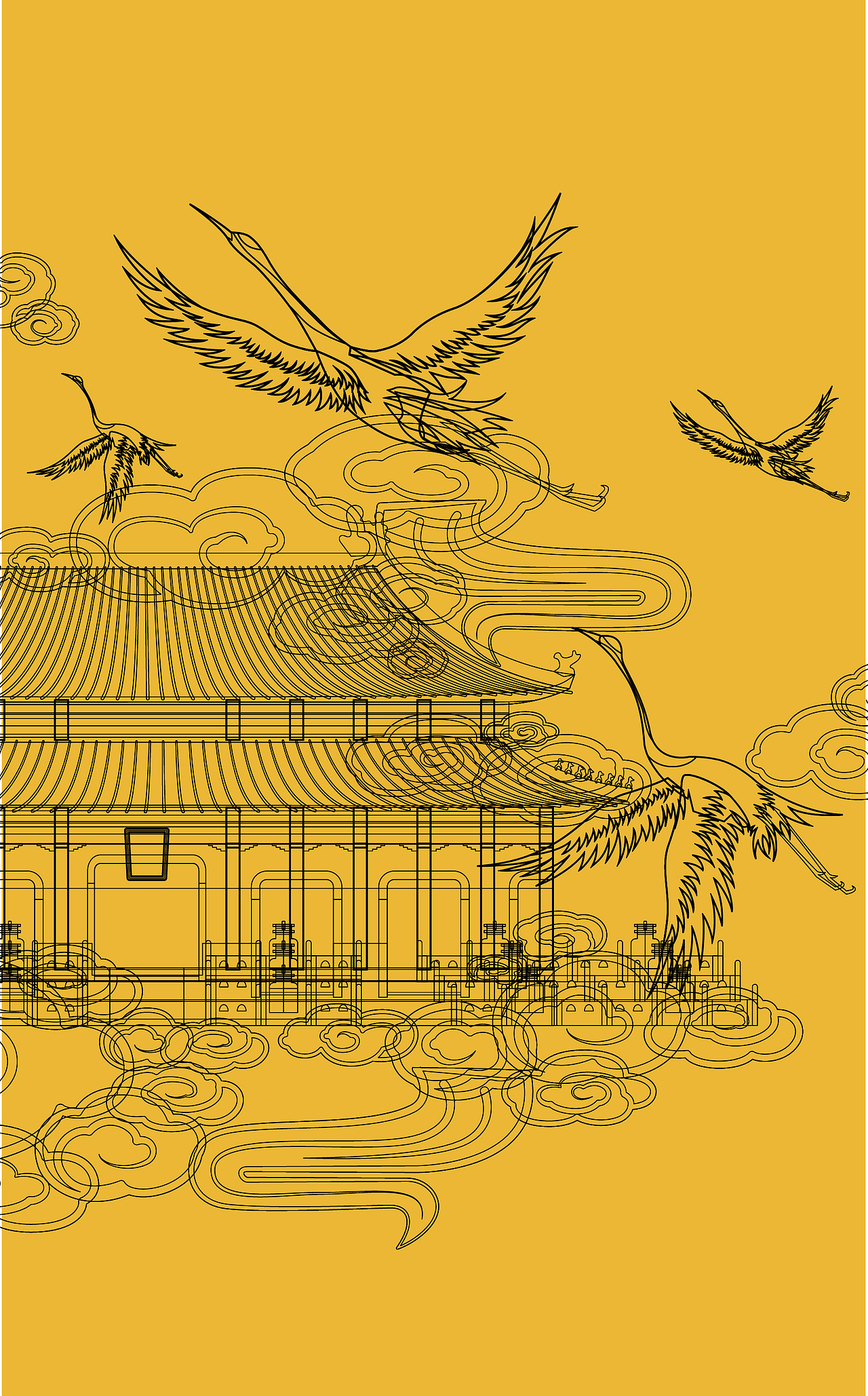 仙鹤故宫（图ZMjQ4NDY2MDM2） - 创作习作 - 站酷设计师chenyang1912原创素材 - 站酷ZCOOL