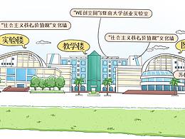 暨南大学珠海校区手绘地图