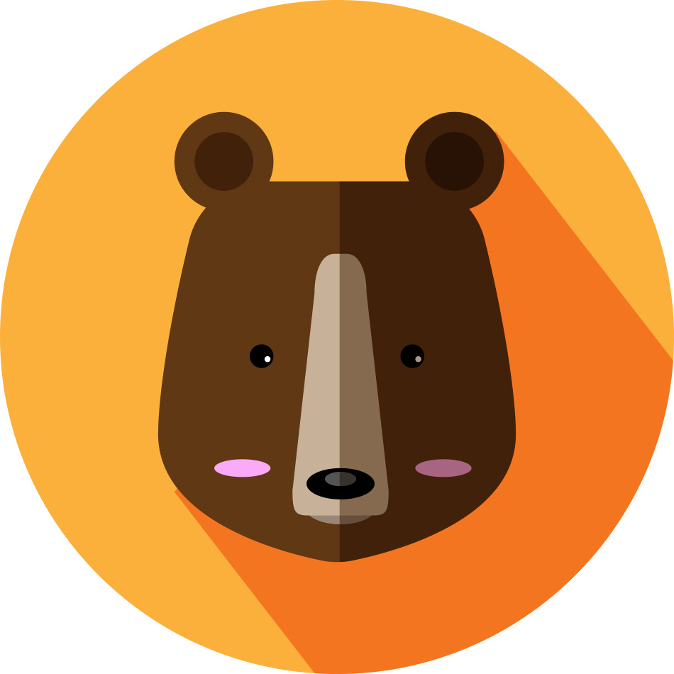 小动物扁平化图标