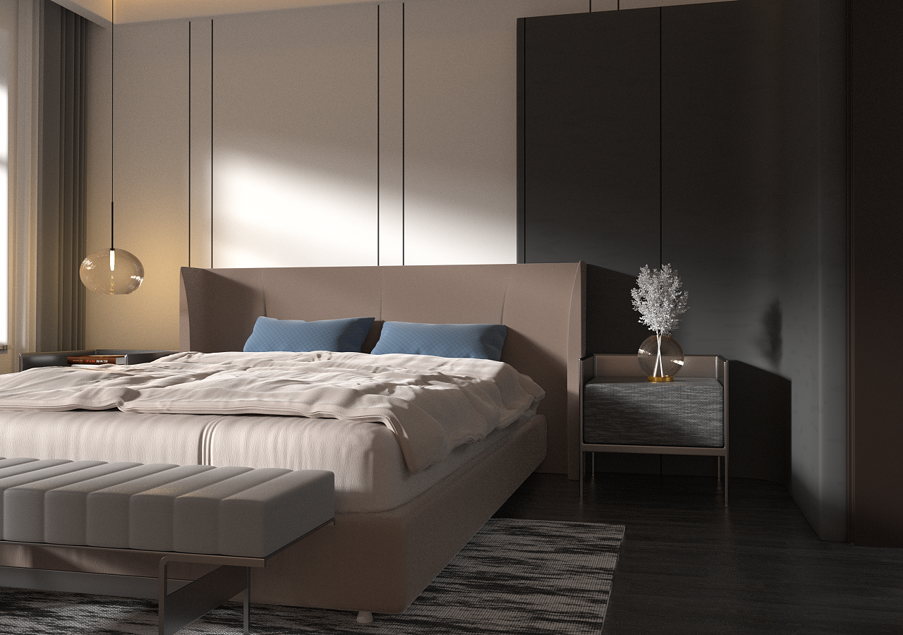 卧室场景建模|三维|场景|bhlg - 原创作品 - 站酷 (zcool)