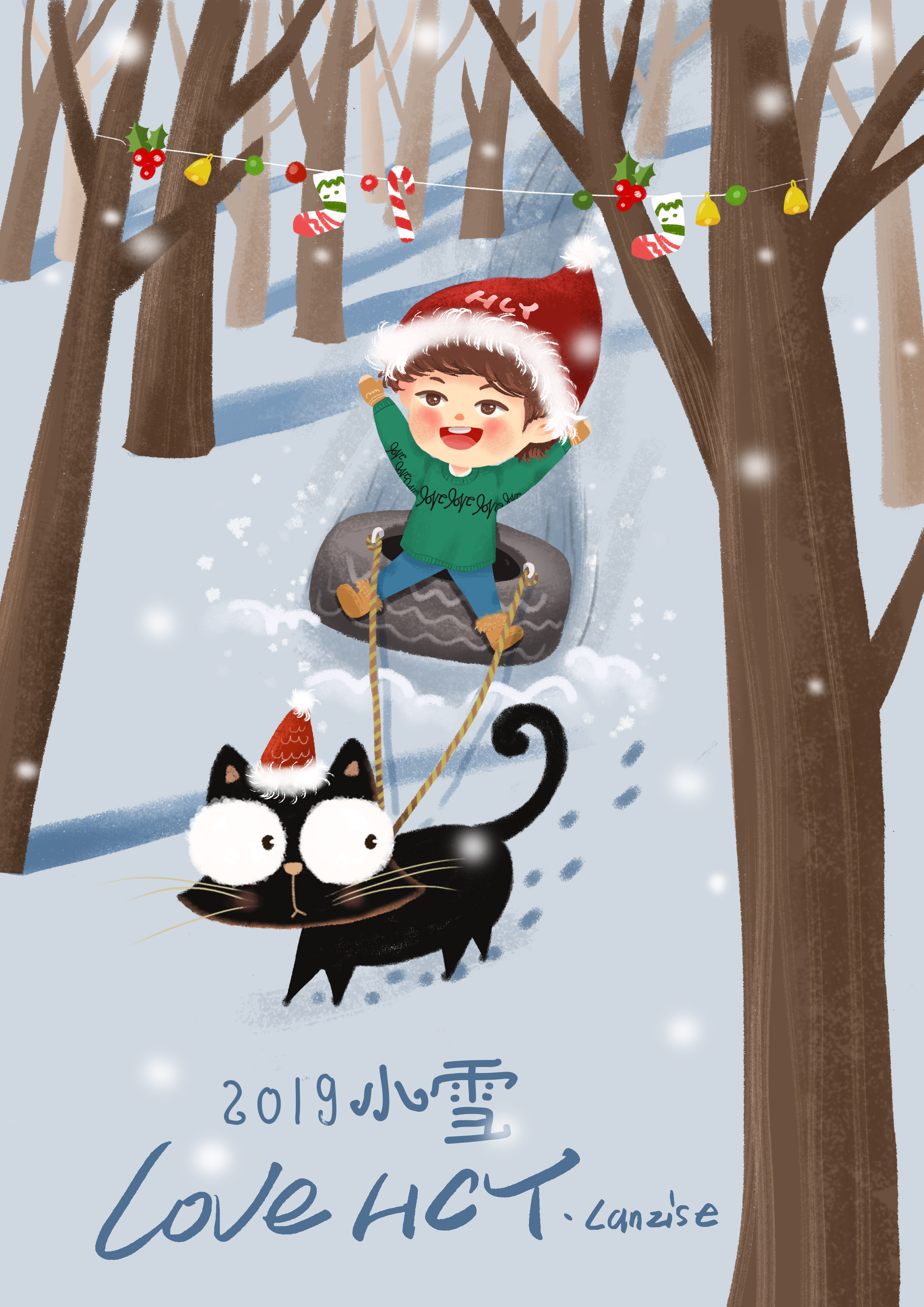 小雪|插画|创作习作|蓝紫紫 - 原创作品 - 站酷 (zcool)