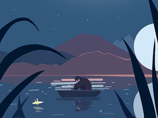夜（个人主页-ZNDkyMzAyMTY=） - 创作习作 - 站酷设计师不会画画的浩仔原创素材 - 站酷ZCOOL