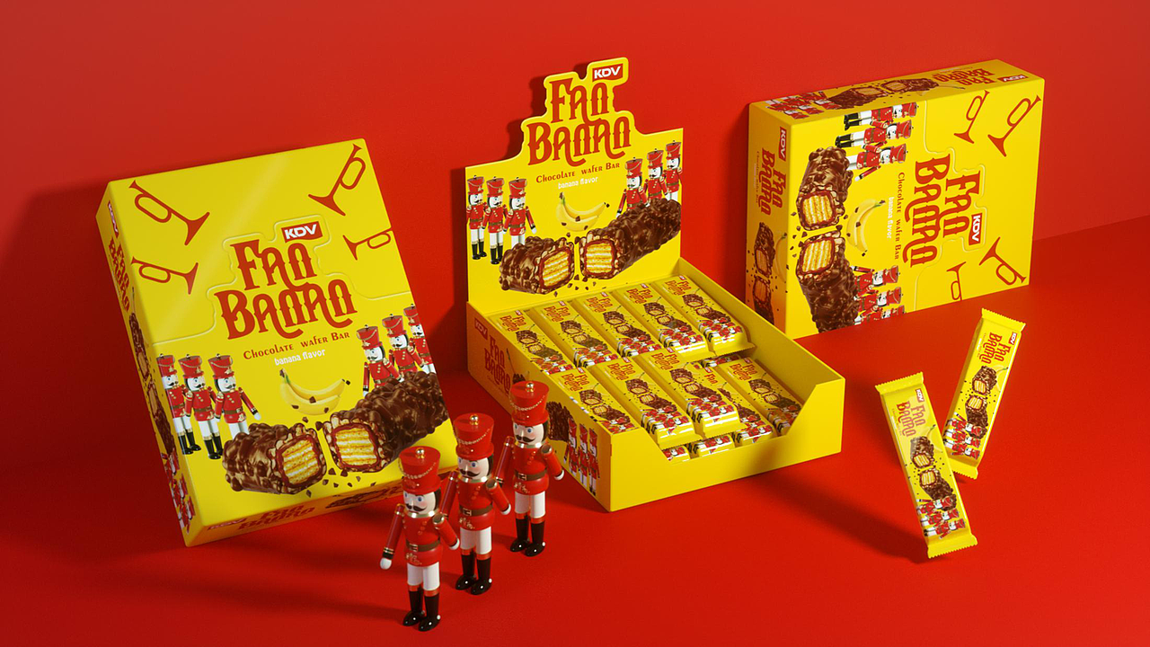 kdv巧克力棒食品包装设计