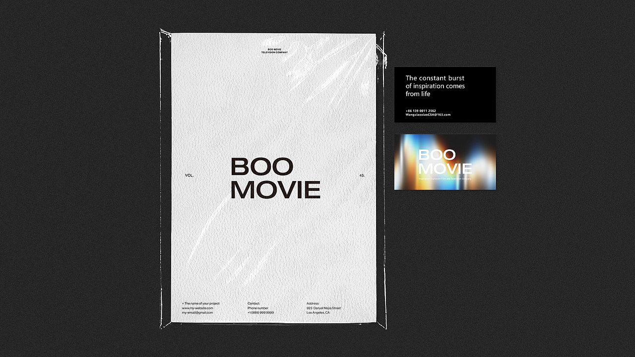 BOO影视品牌视觉设计（图ZMjU4NzYxNjcy） - 品牌 - 站酷设计师胖九PJ原创素材 - 站酷ZCOOL
