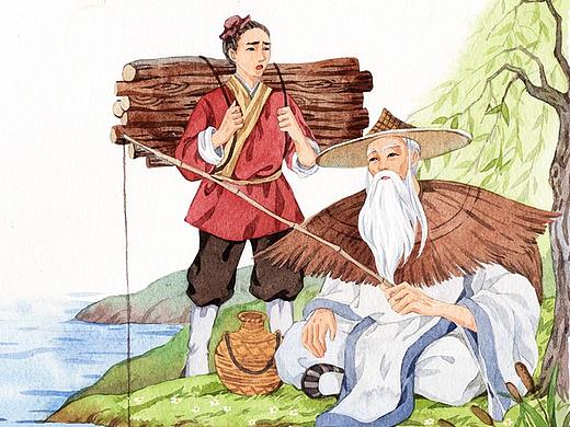 《中华人物故事》水彩插画配图