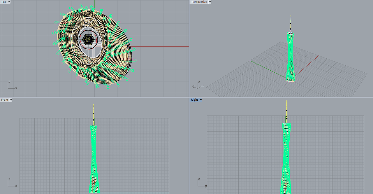 【参数化建模】广州塔——小蛮腰