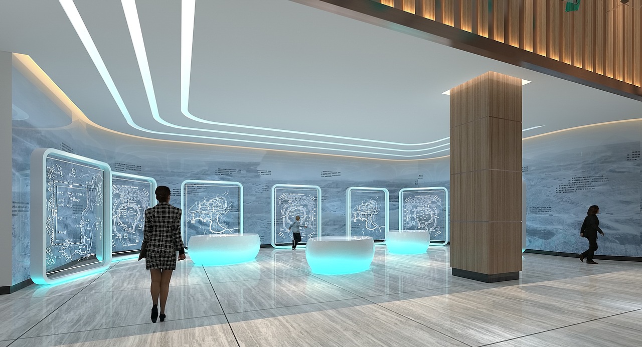 某人力资源展馆大厅