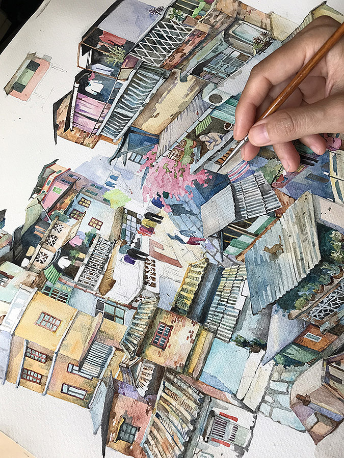 广州老房主题插画