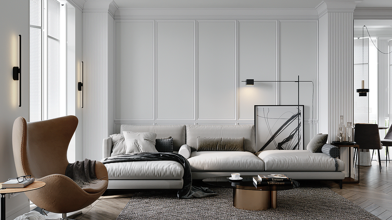 采用大理石元素 现代欧式风