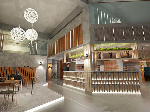 一千平的双层网吧设计展板