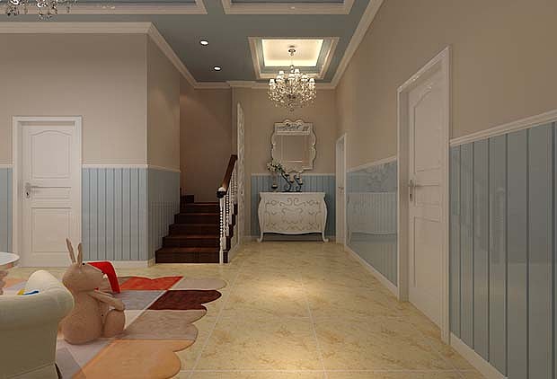 济南碧桂园286平简欧式风格装修案例