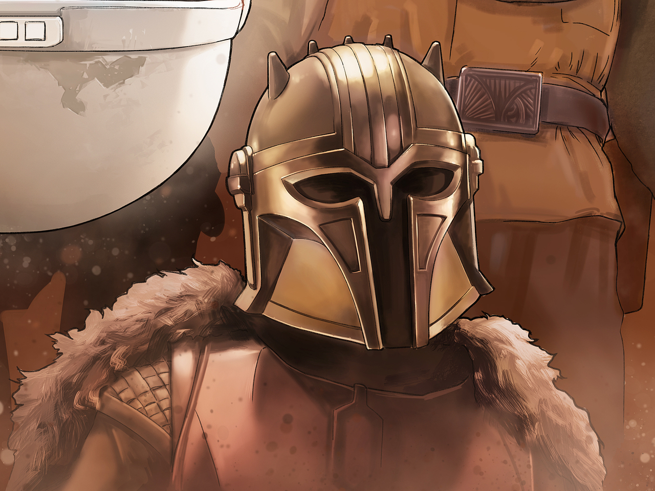 曼达洛人真香海报|插画|创作习作|爱吃肉的羊羊大叔_原创作品-站酷