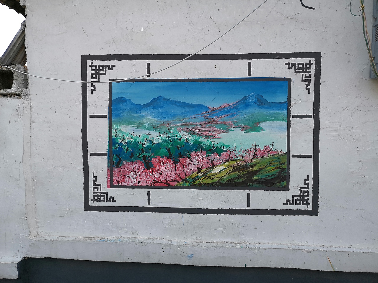 日照文化墙壁画,手绘墙,幼儿园彩绘,墙体彩绘,景观