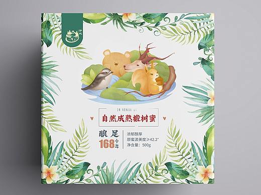 手绘蜂蜜包装盒设计