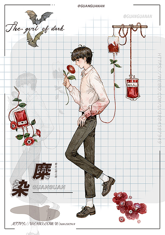 暗黑系列之糜染🖤（图ZMjgwNjU5OTQ4） - 商业插画 - 站酷设计师官官an原创素材 - 站酷ZCOOL